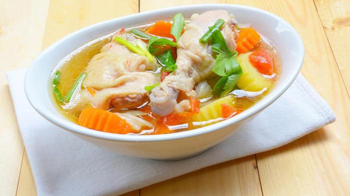 Resep Sup Ayam Jahe Enak dan Sedap - Food Fimela.com Sup Ayam Jahe Rendah Lemak