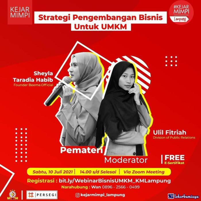 Webinar Strategi Pengembangan Bisnis Untuk UMKM Juli 2021