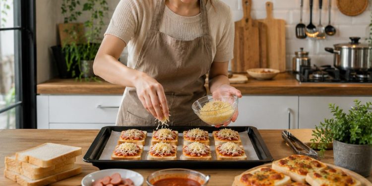 Membuat Pizza Mini Praktis dan Lezat dari Kulit Roti Tawar di Rumah
