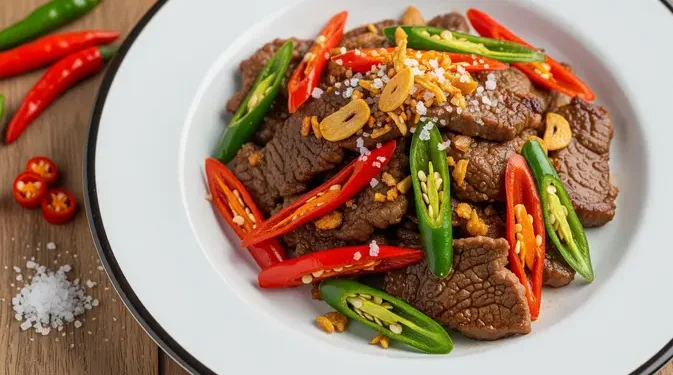 Resep Tumis Daging Cabai Garam Praktis dengan Bumbu Mudah dan Sederhana