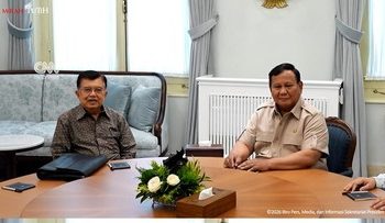 Momen Pertemuan Prabowo dan JK di Istana Kepresidenan