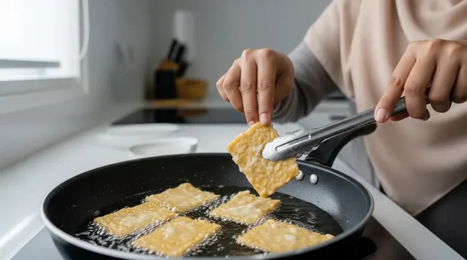 Menggoreng Tempe Krispi agar Renyah Lebih Lama dan Tidak Enek karena Minyak