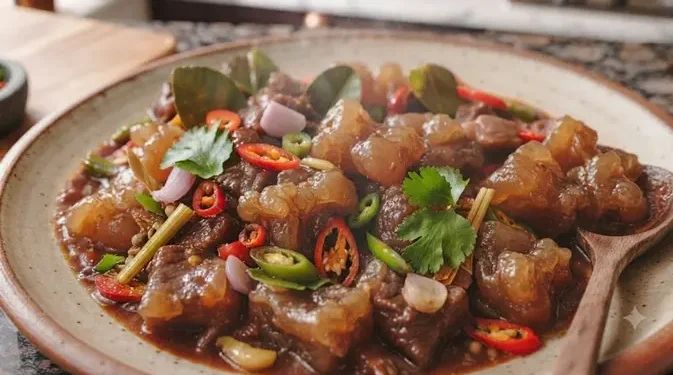 Resep Kikil Pedas Manis Empuk Tanpa Bau dan Bumbu Meresap Tanpa Presto