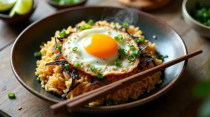 Resep Nasi Goreng Nori Gurih Umami Praktis dan Tidak Lembek
