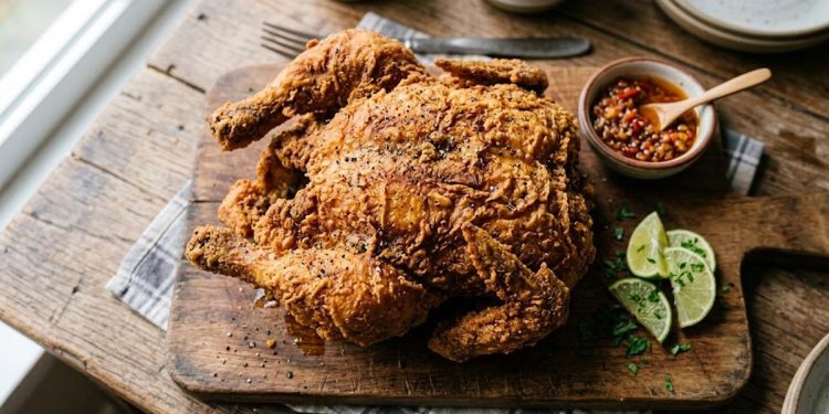 Goreng Ayam Utuh agar Matang Merata Luar Dalam, Tidak Gosong dan Tetap Juicy