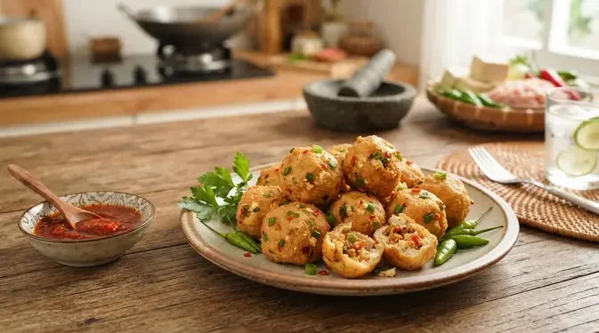 Resep Bola-Bola Tahu Isi Ayam Pedas untuk Camilan Keluarga yang Enak