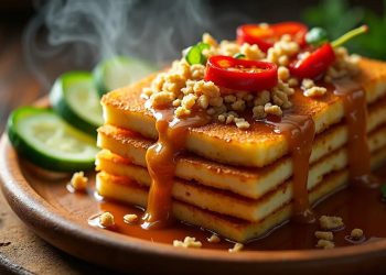 Resep Tahu Susun Telur Dengan Bumbu Kacang Enak dan Gurih