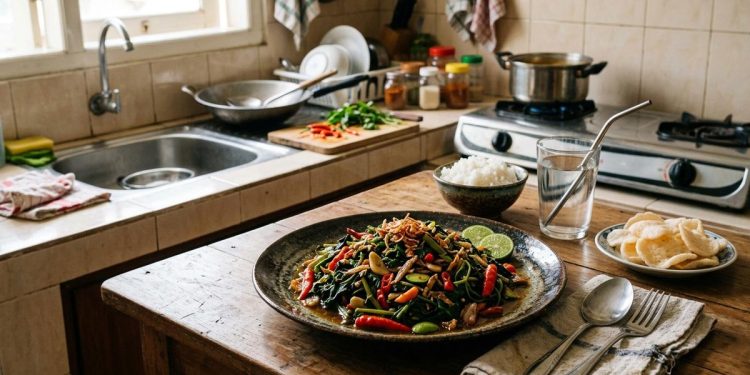 Bumbu Tumis Daun Singkong Pedas Gurih dan Lezat untuk Lauk Nasi Hangat