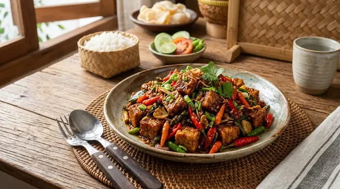 Resep Tempe Mercon Pedas dengan Bumbu Berlimpah yang Keren dan Menggugah Selera